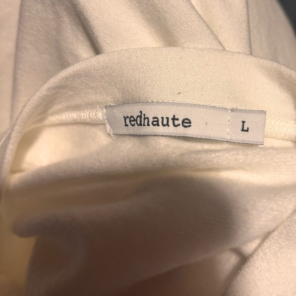 Red Haute Extremely Soft Cream Button-Accent Warm Top - Picture 3 of 4